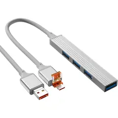 OEM - Adaptador Hub Usb - C Y Usb 3.1 - 4 En 2 Aluminio