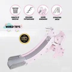BABY KING - Tobogán para Niños «SUCARINE» con Cesta Pink