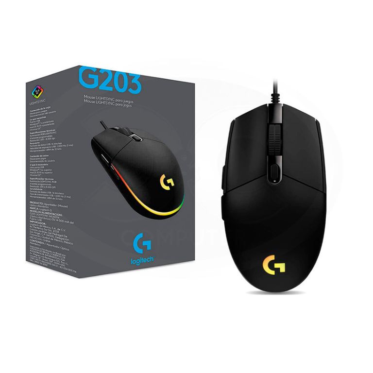 MOUSE G203 LIGHTSYNC BLACK