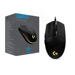 LOGITECH - MOUSE G203 LIGHTSYNC BLACK