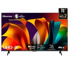 HISENSE - Televisor 70 UHD 4K Smart VIDAA 70A6N Nuevo Modelo - Negro
