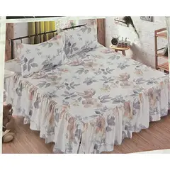 MINGDA - Set de Sabana con Blonda 2 Pz de 4 Pieza 100% Algodón