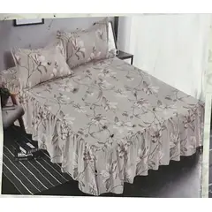 MINGDA - Set de Sabana con Blonda 2 Pz de 4 Pieza 100% Algodón