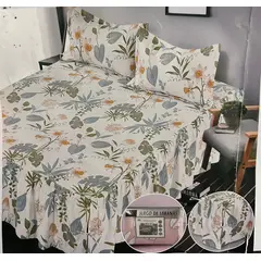 MINGDA - Set de Sabana con Blonda 2 Pz de 4 Pieza 100% Algodón