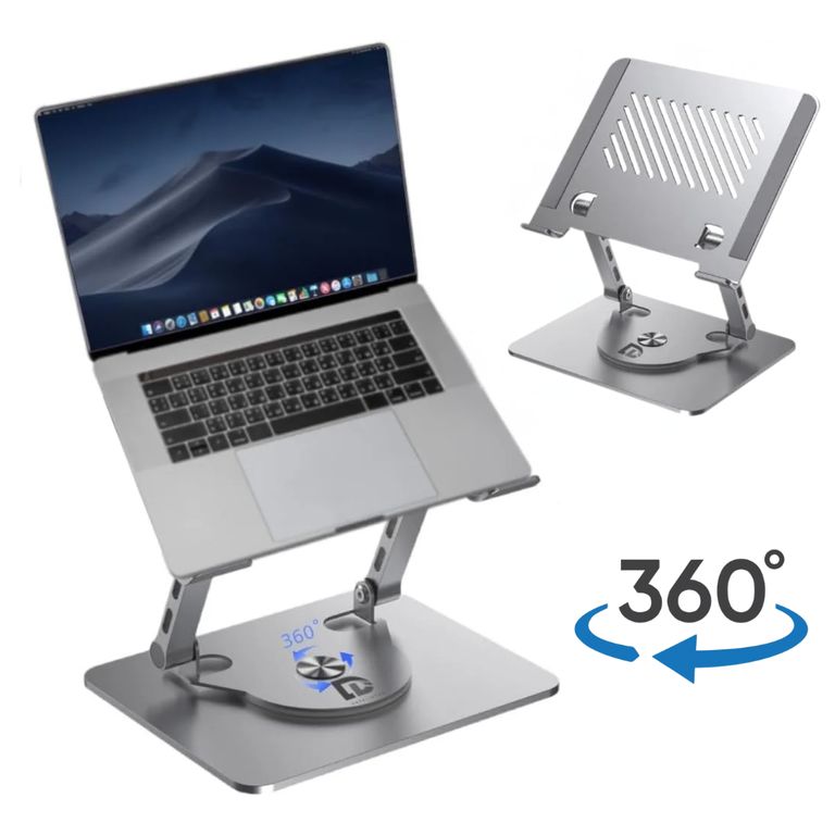 Soporte portátil giratorio de 360 grados para computadora de metal