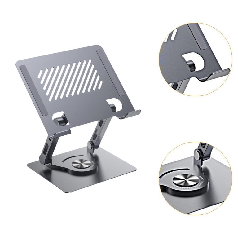 Soporte portátil giratorio de 360 grados para computadora de metal