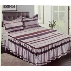 MINGDA - Set de Sabana con Blonda 2 Pz de 4 Pieza 100% Algodón