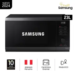SAMSUNG - MICROONDAS 23LT ACERO INOX NEGRO MS23DG4504AGPE