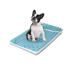 S&T - Cama Colchón Para Perros Funda Extraíble Celeste - Talla M
