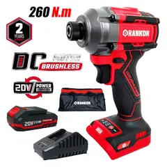 RANKOR - ATORNILLADOR DE IMPACTO INDUSTRIAL 1 /4" RLIS20001 20V 260NM BRUSHLESS