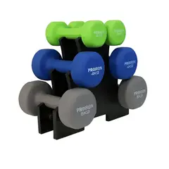 PROIRON - Set de mancuernas de neopreno de 2KG 4KG Y 5KG + Rack