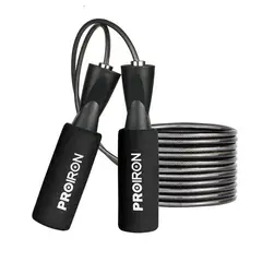 PROIRON - Soga para Saltar o Jump Rope con Mango Foam 	Negro
