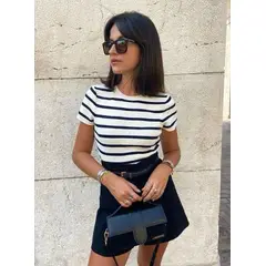 AMA OUTFITTERS - POLO TEJIDO EN HILO A RAYAS