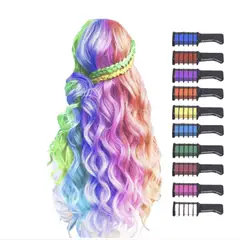 GENERICO - MSDADA Mini peines para teñir el cabello, set de regalo para niños, coloración temporal del cabello a partir de 5 años