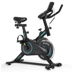 ATLETIS - Bicicleta Spinning Pro 400 Turquesa 6 Kg