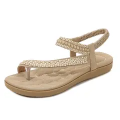BLWOENS - Zapatillas Sandalias de verano para Mujers - Beige