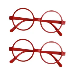 GENERICO - Packx2 Montura De Lentes O Gafas Redondos Harry Potter Niños - Rojo