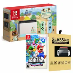 NINTENDO - Consola Switch Animal Crossing EU +Super Mario Wonder +Mica