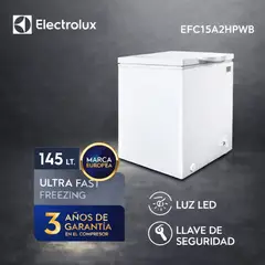 ELECTROLUX - Congeladora EFC15A2HPWB 145L - ALUMINIO GOFRADO