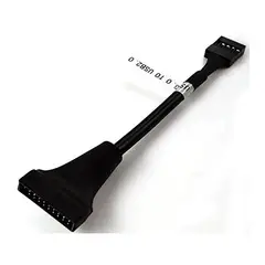 GENERICO - Adaptador Para Placa USB 3.0 de 20 Pines Macho a 2.0 de 9 Pines Hembra