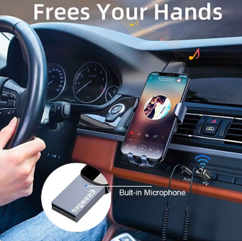 Receptor inalámbrico Bluetooth 5.0 manos libres altavoz de coche