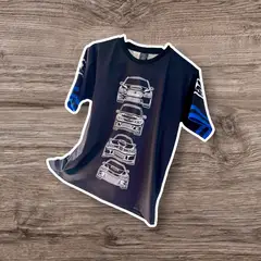 GENERICO - Polo Subaru Impreza Evo Camiseta WRX Rally WRC Negro