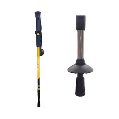 GENERICO - Bastón Trekking Recto ARKO con Roseta Camping Aventura Amarillo