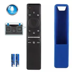 GENERICO - Control Samsung Smart Tv 4k Curve Con Voz Bn59-01357a Funda Azul