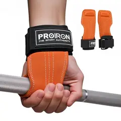 PROIRON - Muñequeras para levantamiento de pesas Naranja Par L