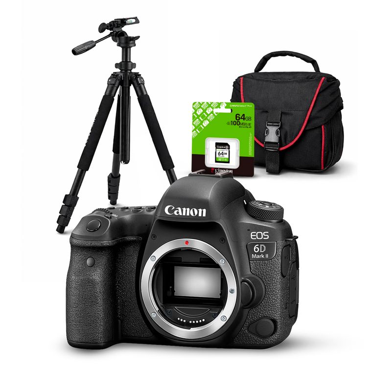 Cámara EOS 6D Mark II Cuerpo Solo + Kit Deluxe de Accesorios