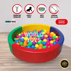 BABY KINGDOM - Piscina Didáctica «POOLIE PLUS» con Pelotas Incluida Red