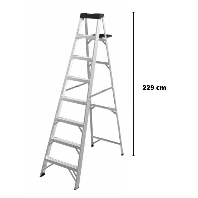 Escalera tipo tijera 7 peldaños soporta 175 Kg C&A