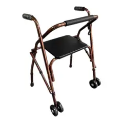GENERICO - Andador para Adulto de Aluminio Con Asiento Color Marrón