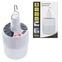 GENERICO - Foco Lampara Recargable con Panel Solar Luz LED Portatil
