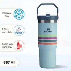 STANLEY - Flip Straw Tumbler Seafoam Stripe Mesh 887ml