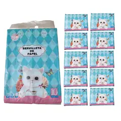 GENERICO - 10 Paquetes con 360 Servilletas de papel tissue Desechables