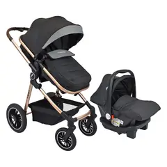PREMIUM BABY - Coche Cuna Para Bebé Tipo Moisés Abby TS Negro