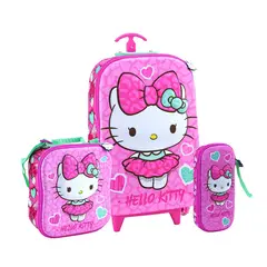 SCOOL - Set HELLO KITTY Maleta-Lonchera-Cartuchera marca