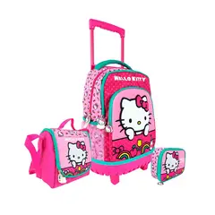 SCOOL - Set Mochirueda HELLO KITTY Maleta-Lonchera-Cartuchera