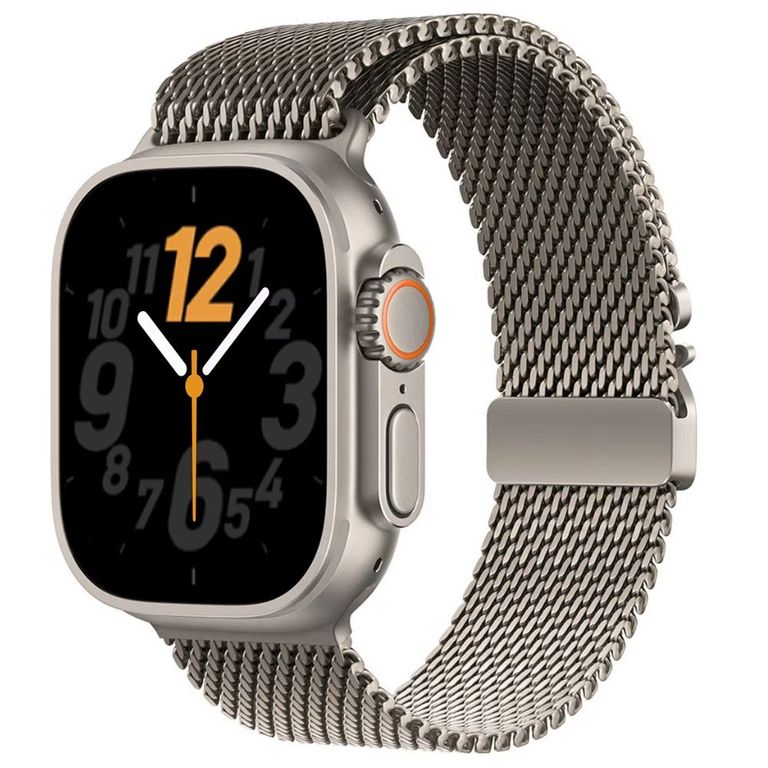 Correa de Titanio Milanese Loop Buckle Para Apple Watch Ultra 49mm