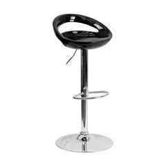 OFIDEAS - Silla Para Bar Regulable En Altura Aster De Fibra Negro