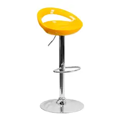 OFIDEAS - Silla Para Bar Regulable En Altura Aster De Fibra Amarillo