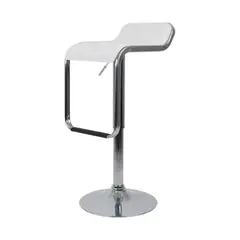 OFIDEAS - Silla Para Bar Regulable En Altura Glen Reposapies Blanco