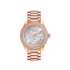 BULOVA - RELOJ CRISTAL DE SWAROVSKI ORO ROSA