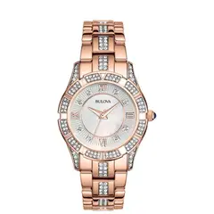 BULOVA - RELOJ CRYSTAL SWAROVSKI ORO ROSA