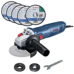 BOSCH - Amoladora 710W GWS 700 + 5 Discos de Corte de Metal 115 x 1,0 mm