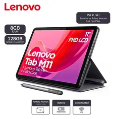 LENOVO - Tablet Tab M11 11” 4G LTE 8GB 128GB Lapiz y Funda TB330XU