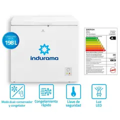 INDURAMA - Congeladora 198 Litros CI-220BL Blanco