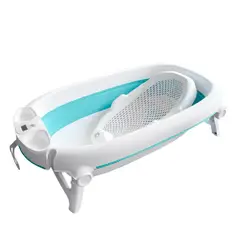 CARESTINO - Bañera Plegable con Sorporte Hawaii Aguamarina