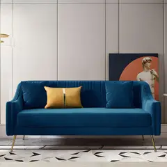 GENERICO - Sofa Aura Nordic 3 Cuerpos - Azul